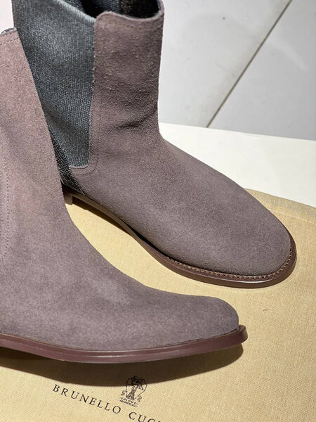 Ботинки Brunello Cucinelli женский замша бежевый 128250-4