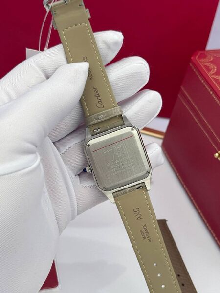 Мужские часы Cartier Suntos-Dumont мужской кожа бежевый b5546828-1-4
