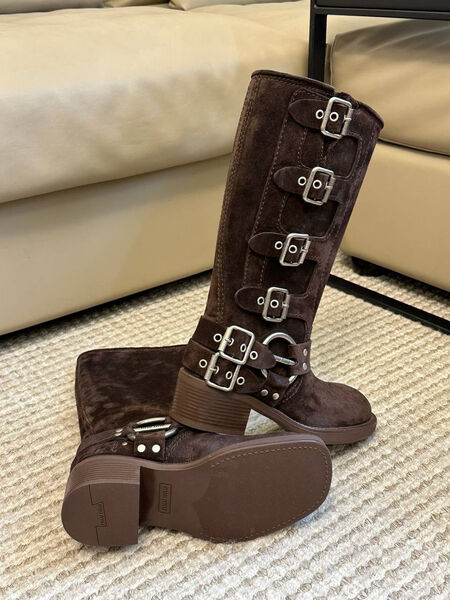 Сапоги Miu Miu женский замша 125968-7