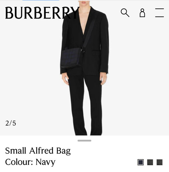 Мужская сумка мессенджер Burberry мужской кожа синий 150016-6