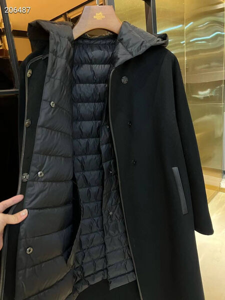 Пальто с жилетом Hermès женский черный 123698-3