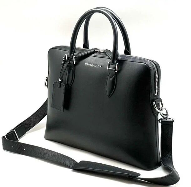 Мужской портфель Burberry мужской кожа черный 123797
