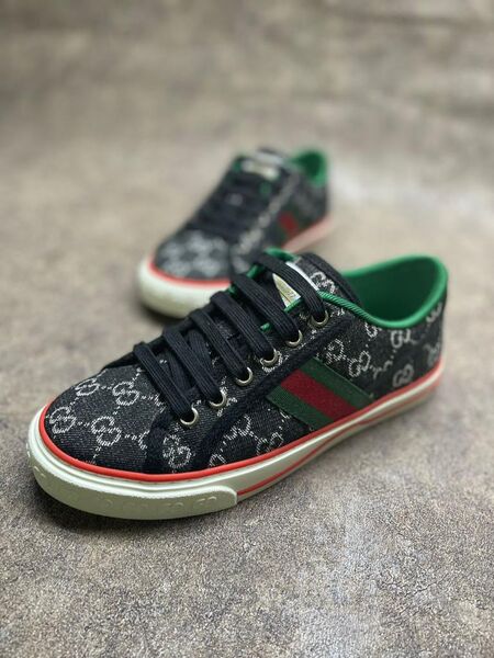 Кеды Gucci женский текстиль черный 24839-4