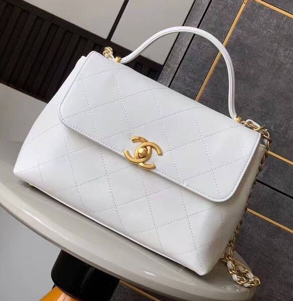 Сумка Chanel женский кожа белый 191156