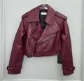 Куртка Saint Laurent женский кожа бордовый 148630-1