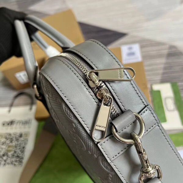 Мужской портфель Gucci мужской кожа графитовый 100123-3