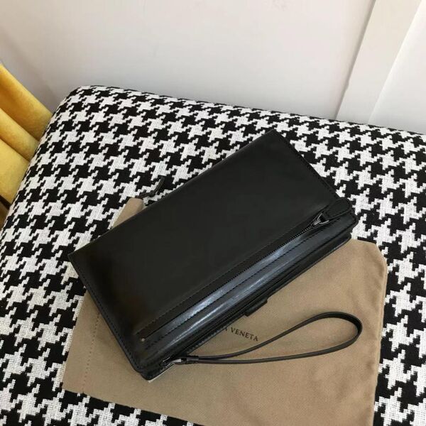 Мужской клатч Bottega Veneta мужской кожа графитовый 51302-2