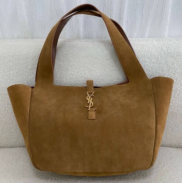 Сумка Saint Laurent женский замша бежевый 169100