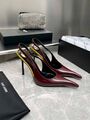 Женские туфли Saint Laurent женский кожа epi фиолетовый h7575323-1