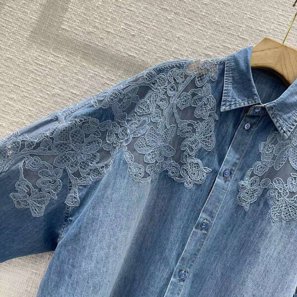 Рубашка Ermanno Scervino женский бирюзовый 152990-6