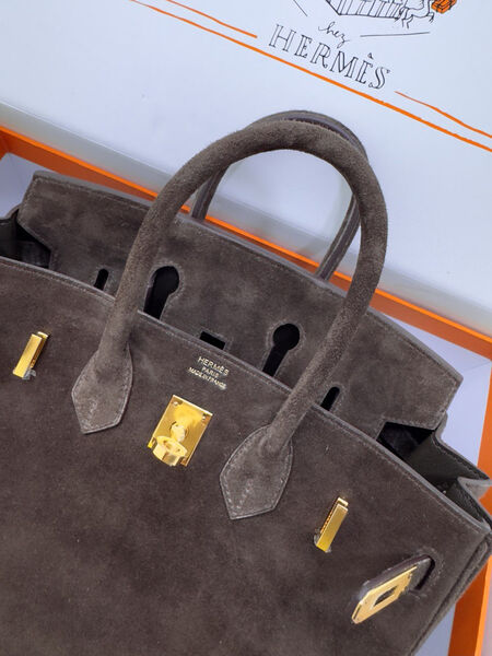 Сумка Hermès Birkin 25 женский замша 155734-3