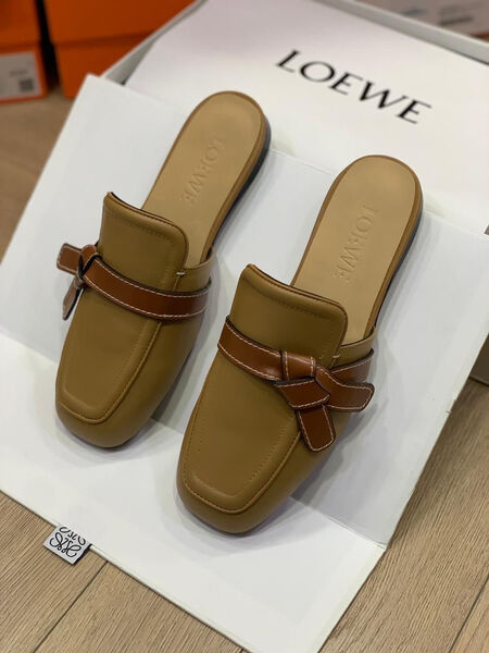 Мюли Loewe женский кожа горчичный 108102-2