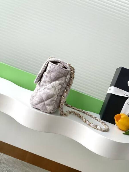 Сумка Chanel женский текстиль графитовый 192437-2