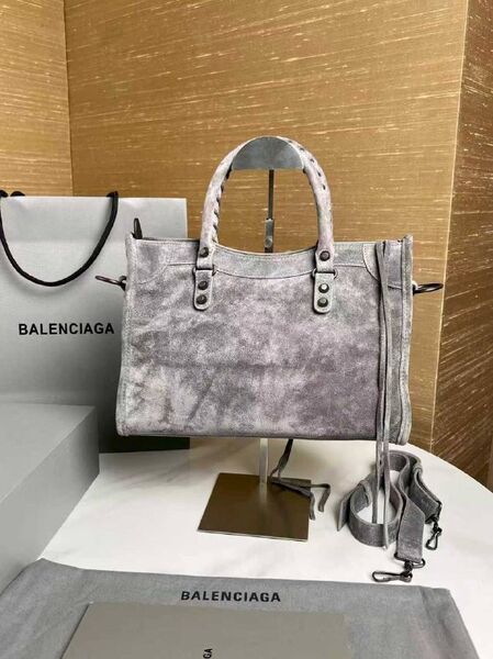 Сумка Balenciaga женский замша графитовый b9133563-1-5