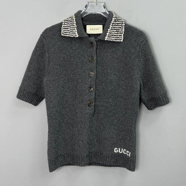 Кофта Gucci женский вязаная ткань графитовый 176256