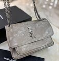 Сумка Saint Laurent Niki Medium женский кожа графитовый 160386-1