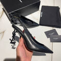 Туфли Saint Laurent женский кожа черный 101579-2