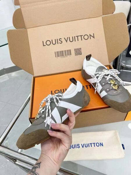 Женские кеды Louis Vuitton женский кожа коричневый x0440745-1-3