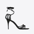 Босоножки Saint Laurent женский кожа черный 151854-1