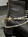 Ботильоны Chanel женский кожа черный 161796-2