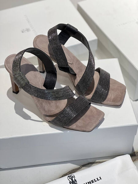 Босоножки Brunello Cucinelli женский стразы 115298-2