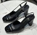 Туфли Chanel женский кожа черный 146110-1