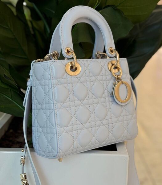 Сумка Christian Dior Lady женский кожа белый 189424