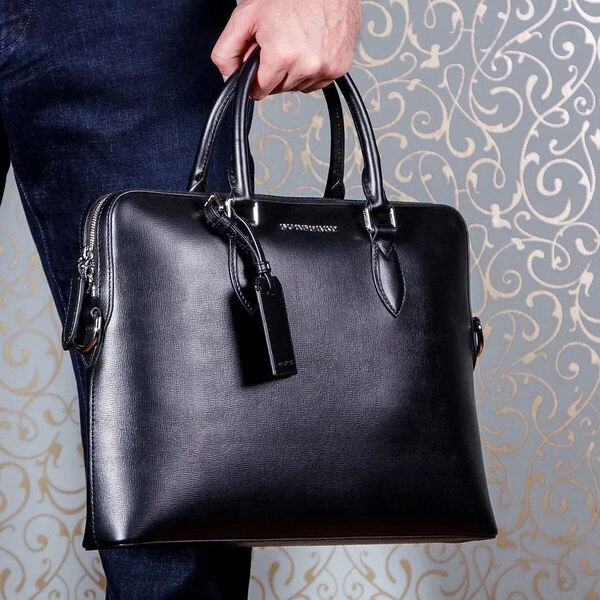 Мужской портфель Burberry мужской кожа черный 123797-3