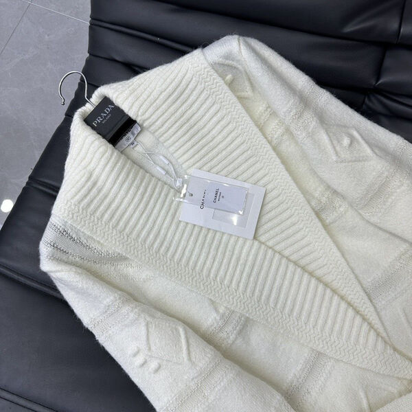 Кардиган Chanel женский вязаная ткань белый 165640-4