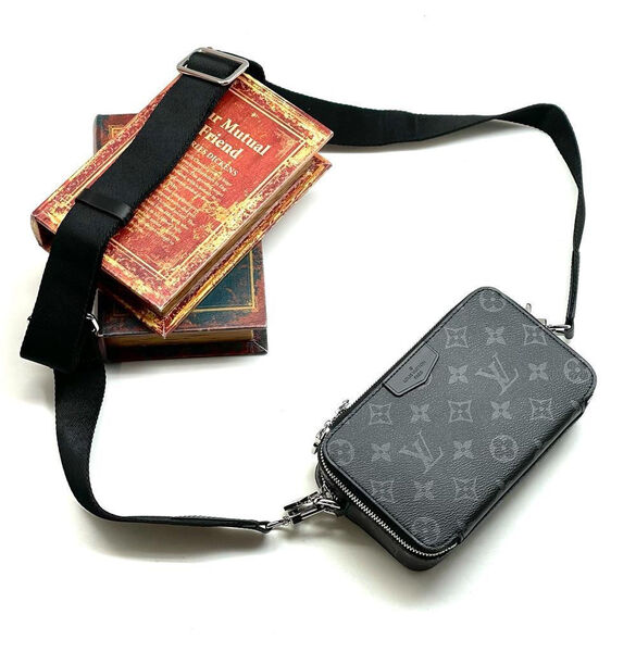 Мужская сумка мессенджер Louis Vuitton мужской кожа черный 107525-2