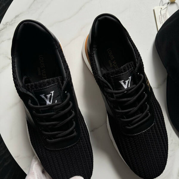 Мужские кроссовки Louis Vuitton мужской текстиль черный 154492-2