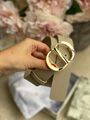 Женский ремень Christian Dior женский кожа горчичный 21150-4