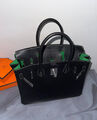Сумка Hermès Birkin 25 женский кожа черный 153068-7