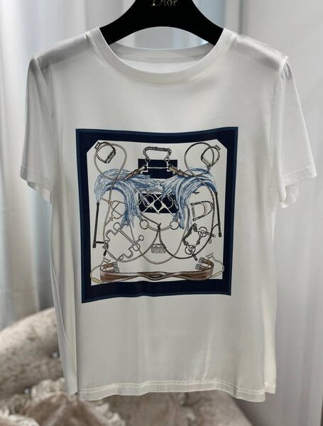 Футболка Hermès женский белый 188592