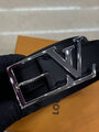 Мужской ремень Louis Vuitton мужской кожа черный 176140-3