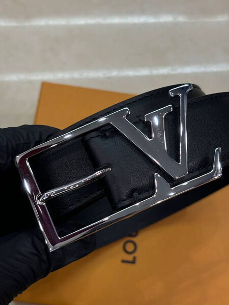 Мужской ремень Louis Vuitton мужской кожа черный 176140-3