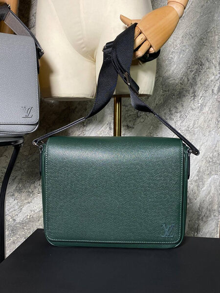 Мужская сумка мессенджер Louis Vuitton мужской кожа болотный 132079-8
