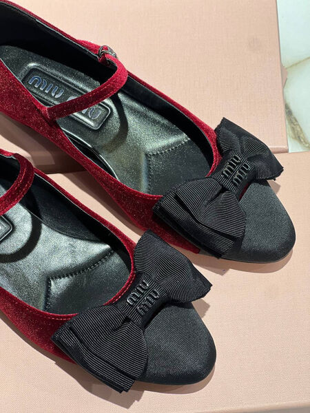 Туфли Miu Miu женский замша бордовый 138770-2