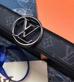 Мужской ремень Louis Vuitton мужской канва черный 52905-1