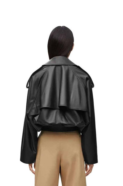 Куртка Loewe женский кожа черный 163400-3