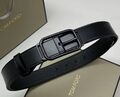 Мужской ремень Tom Ford мужской кожа swift черный,серебристый 176225