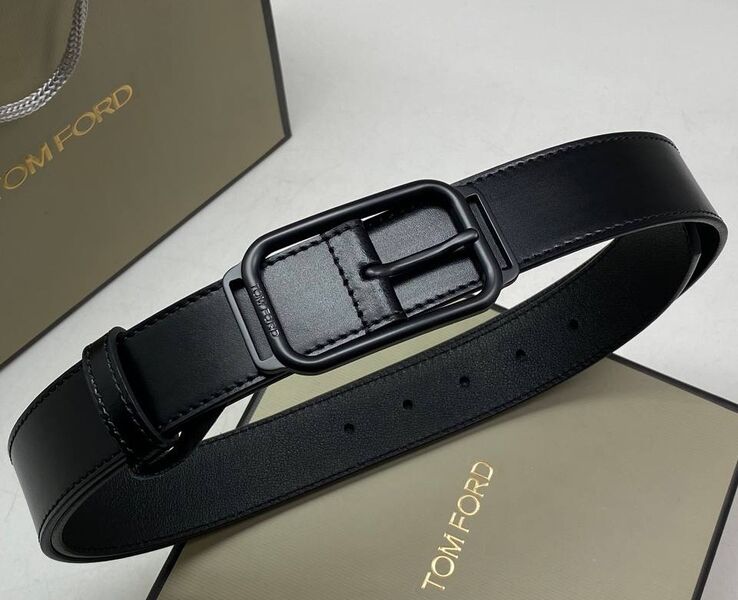 Мужской ремень Tom Ford мужской кожа черный 176225