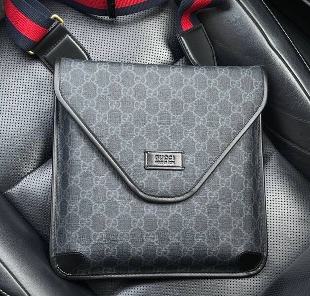 Мужская сумка мессенджер Gucci мужской кожа черный 105730