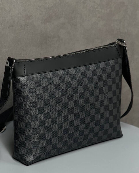 Мужская сумка мессенджер Louis Vuitton мужской кожа черный 200793-5