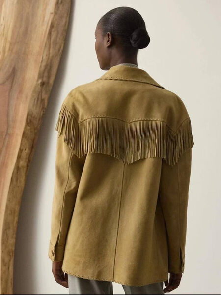 Куртка пиджак Ralph Lauren женский замша бежевый 199623-3