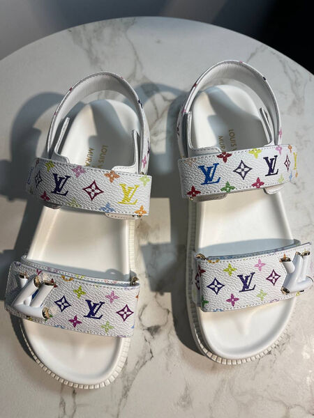 Сандалии Louis Vuitton женский кожа белый 185511-4