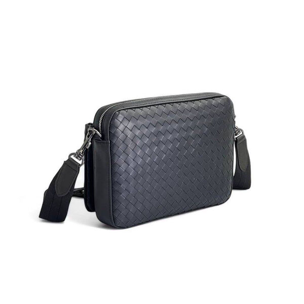 Мужская сумка мессенджер Bottega Veneta мужской кожа черный 150009-2