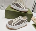 Кеды Gucci женский текстиль бежевый 113988-1