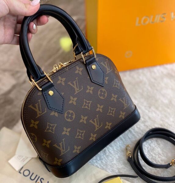 Сумка Louis Vuitton Alma Bb женский канва черный 97024