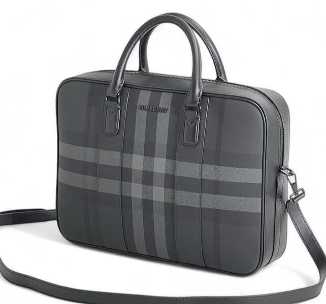 Мужской портфель Burberry мужской текстиль графитовый 115317